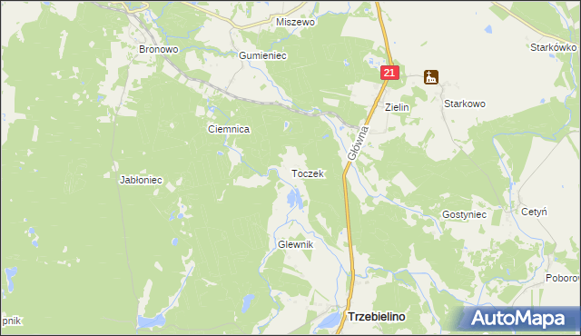 mapa Toczek, Toczek na mapie Targeo