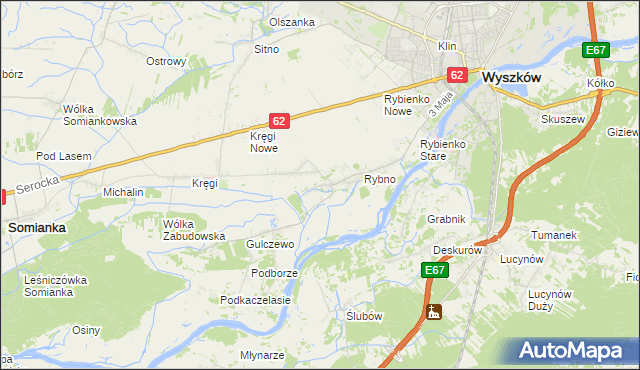 mapa Tulewo Górne, Tulewo Górne na mapie Targeo