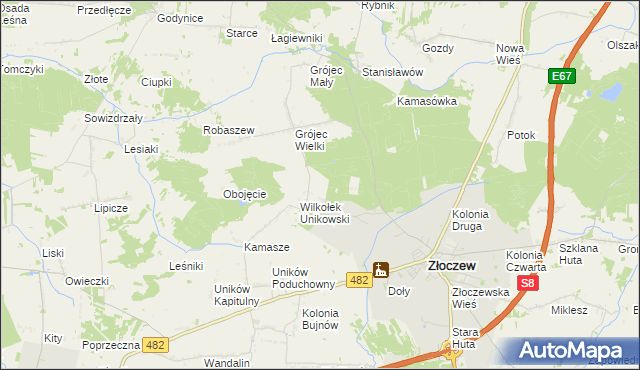 mapa Wilkołek Grójecki, Wilkołek Grójecki na mapie Targeo