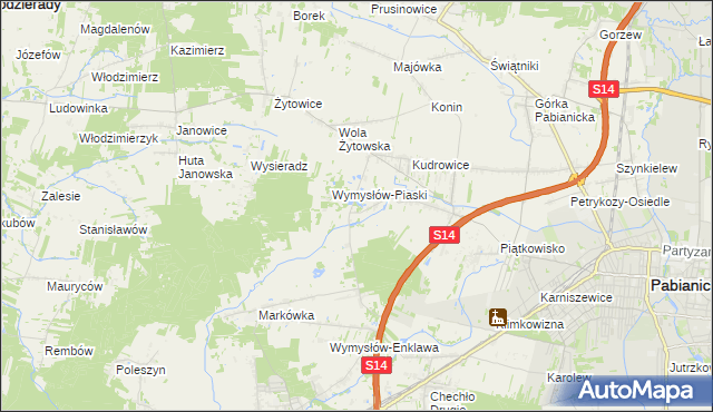 mapa Wymysłów Francuski, Wymysłów Francuski na mapie Targeo