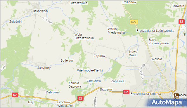 mapa Ząbków, Ząbków na mapie Targeo