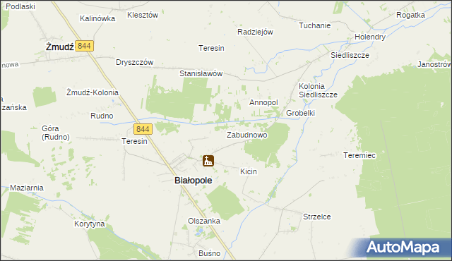 mapa Zabudnowo, Zabudnowo na mapie Targeo