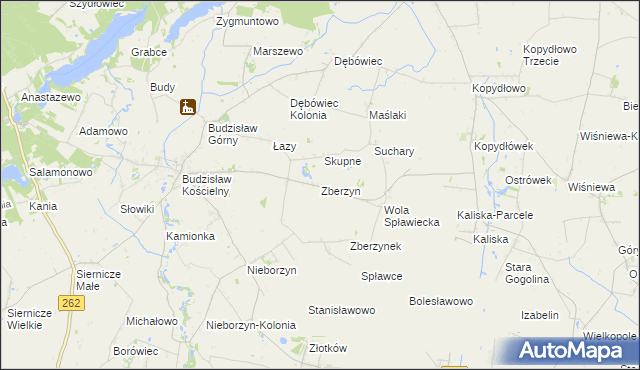 mapa Zberzyn, Zberzyn na mapie Targeo