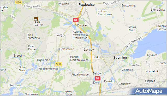 mapa Zbytków, Zbytków na mapie Targeo