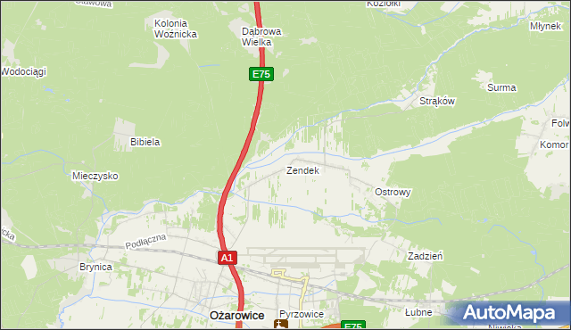 mapa Zendek, Zendek na mapie Targeo