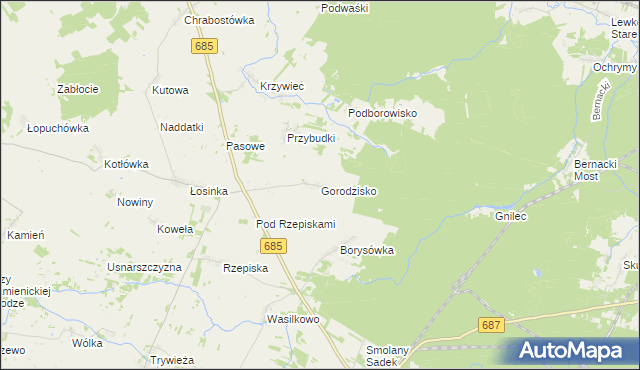 mapa Gorodzisko, Gorodzisko na mapie Targeo