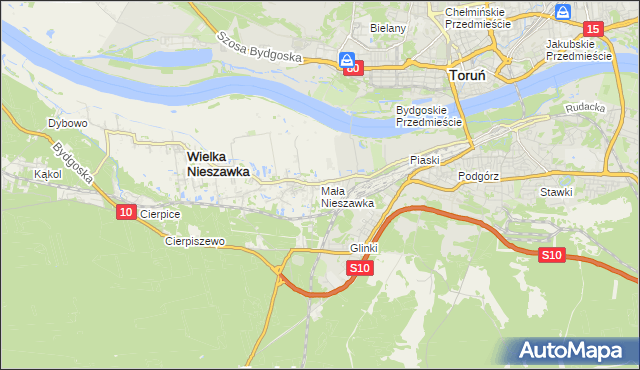 mapa Mała Nieszawka, Mała Nieszawka na mapie Targeo