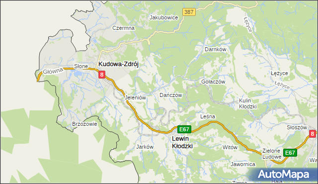 mapa Dańczów, Dańczów na mapie Targeo