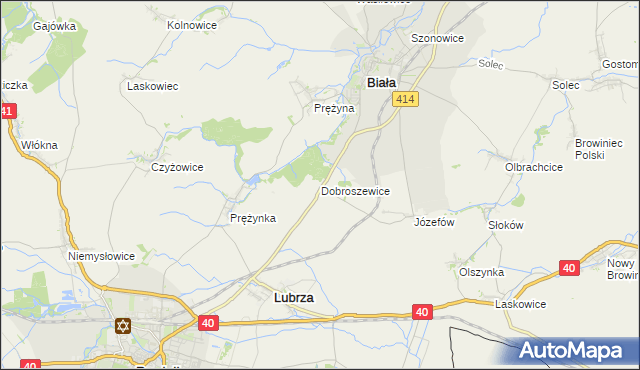 mapa Dobroszewice, Dobroszewice na mapie Targeo