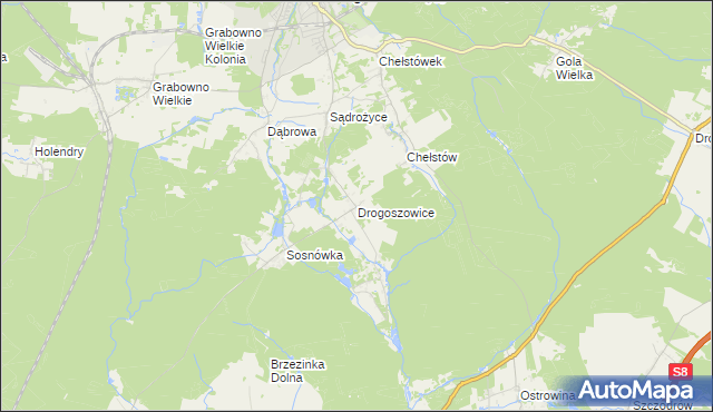 mapa Drogoszowice, Drogoszowice na mapie Targeo
