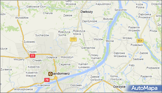 mapa Gierlachów, Gierlachów na mapie Targeo