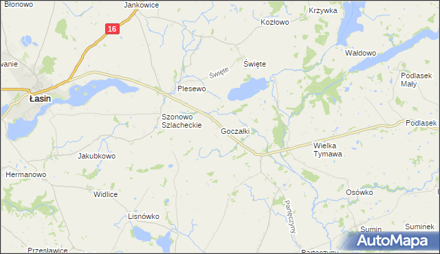 mapa Goczałki, Goczałki na mapie Targeo