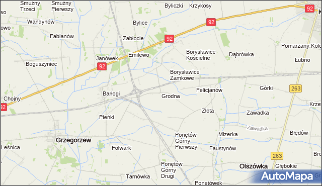 mapa Grodna, Grodna na mapie Targeo