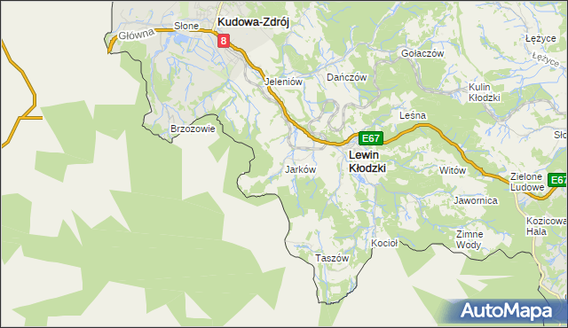 mapa Jarków, Jarków na mapie Targeo