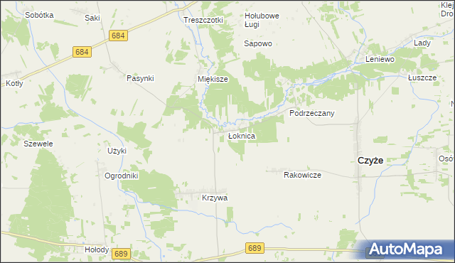 mapa Łoknica, Łoknica na mapie Targeo