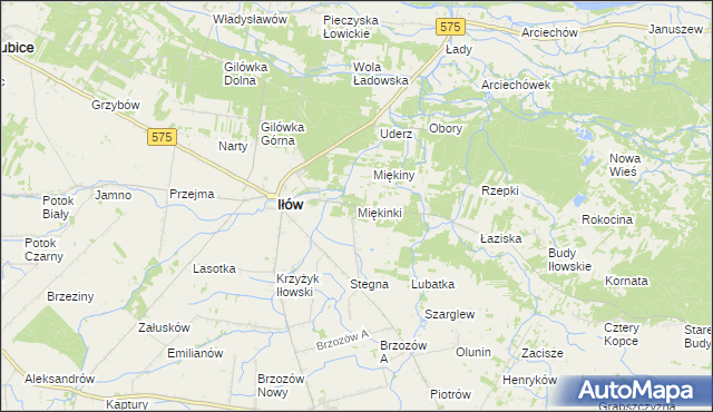 mapa Miękinki, Miękinki na mapie Targeo