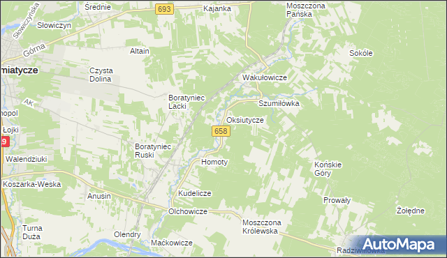 mapa Pawłowicze, Pawłowicze na mapie Targeo