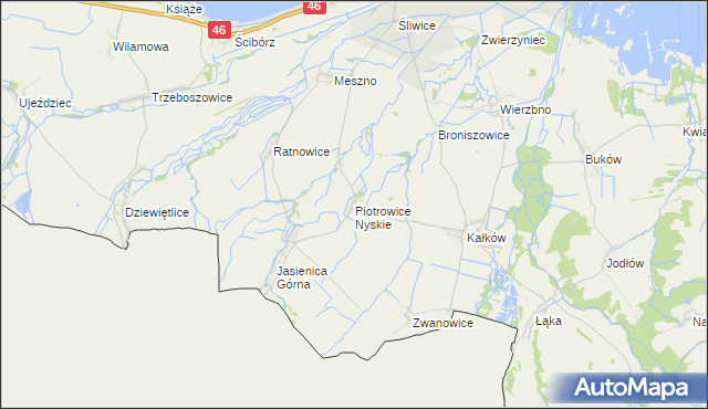 mapa Piotrowice Nyskie, Piotrowice Nyskie na mapie Targeo