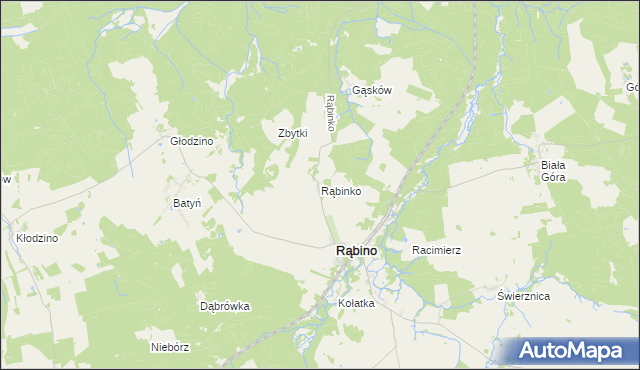 mapa Rąbinko, Rąbinko na mapie Targeo