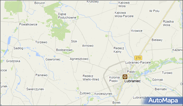 mapa Redecz Wielki-Parcele, Redecz Wielki-Parcele na mapie Targeo