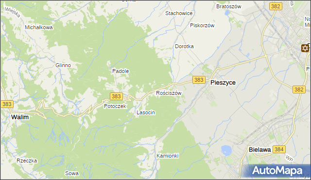 mapa Rościszów, Rościszów na mapie Targeo