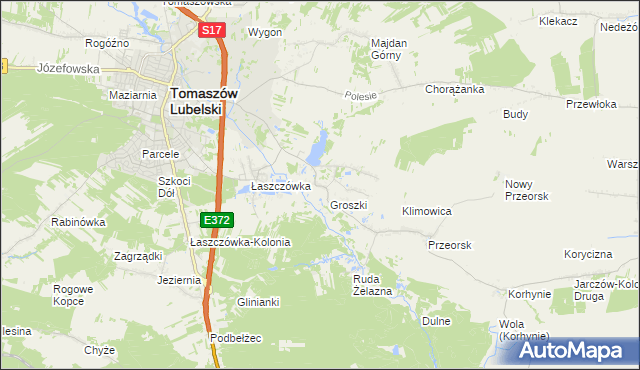 mapa Ruda Wołoska, Ruda Wołoska na mapie Targeo