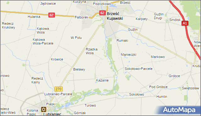 mapa Rzadka Wola-Parcele, Rzadka Wola-Parcele na mapie Targeo