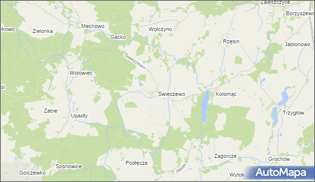 mapa Świeszewo gmina Gryfice, Świeszewo gmina Gryfice na mapie Targeo