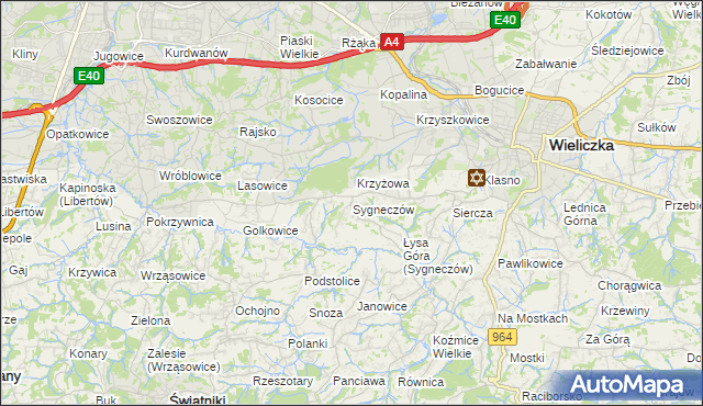 mapa Sygneczów, Sygneczów na mapie Targeo