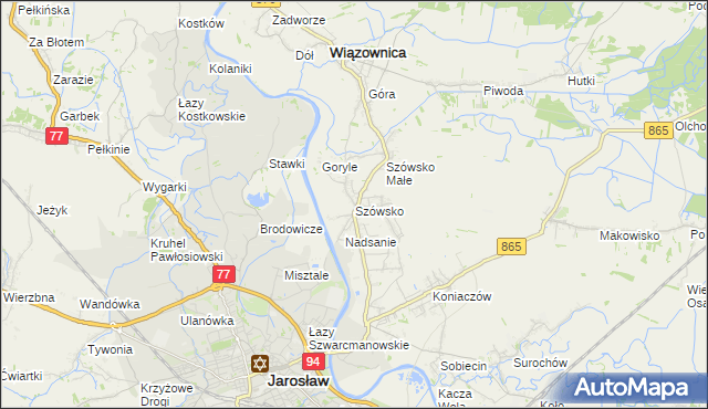 mapa Szówsko, Szówsko na mapie Targeo