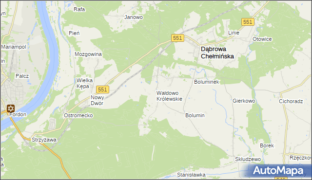 mapa Wałdowo Królewskie, Wałdowo Królewskie na mapie Targeo