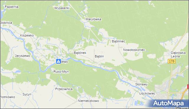 mapa Bąblin, Bąblin na mapie Targeo