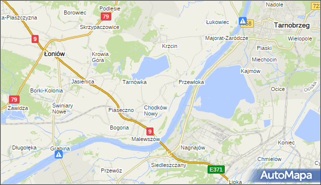 mapa Kępa Nagnajewska, Kępa Nagnajewska na mapie Targeo
