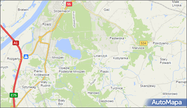 mapa Linarczyk, Linarczyk na mapie Targeo