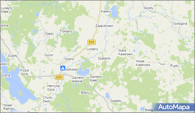 mapa Szatanki, Szatanki na mapie Targeo