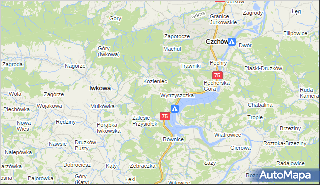 mapa Wytrzyszczka, Wytrzyszczka na mapie Targeo