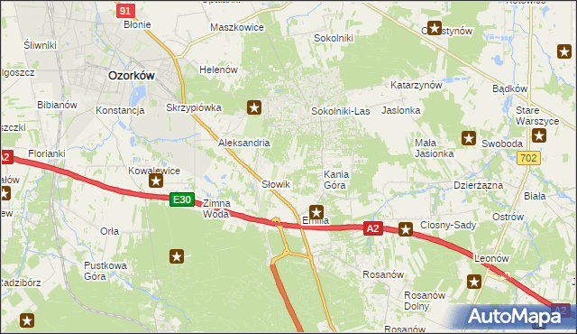 mapa Adolfów gmina Zgierz, Adolfów gmina Zgierz na mapie Targeo