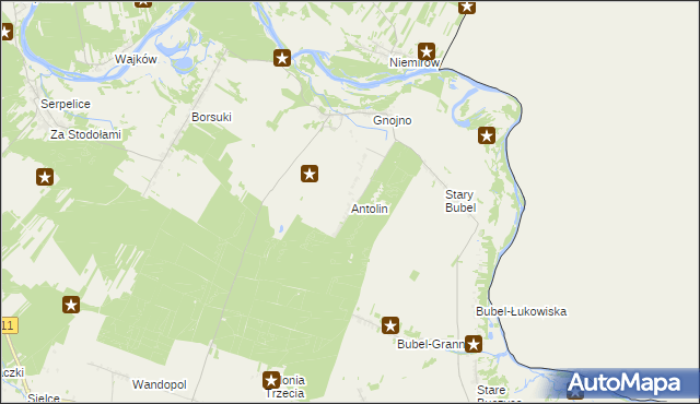 mapa Antolin gmina Konstantynów, Antolin gmina Konstantynów na mapie Targeo