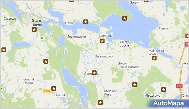 mapa Bałamutowo, Bałamutowo na mapie Targeo