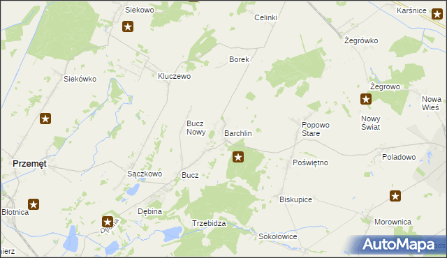 mapa Barchlin, Barchlin na mapie Targeo