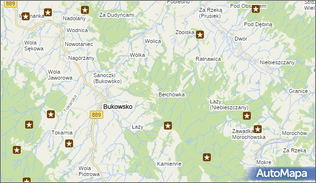 mapa Bełchówka, Bełchówka na mapie Targeo