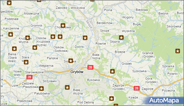 mapa Biała Niżna, Biała Niżna na mapie Targeo