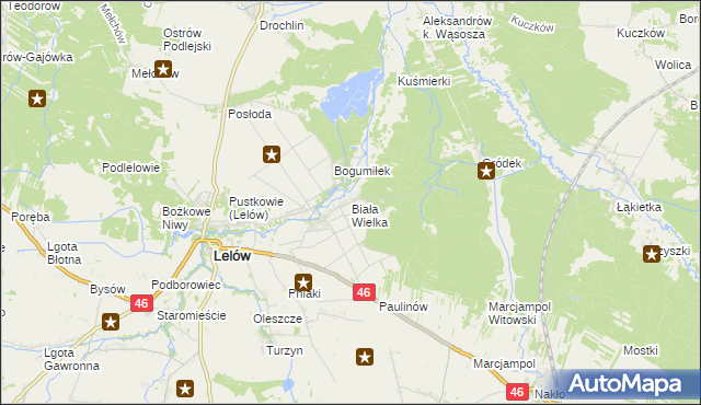 mapa Biała Wielka, Biała Wielka na mapie Targeo