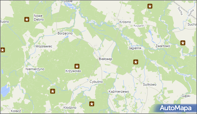 mapa Białowąs, Białowąs na mapie Targeo