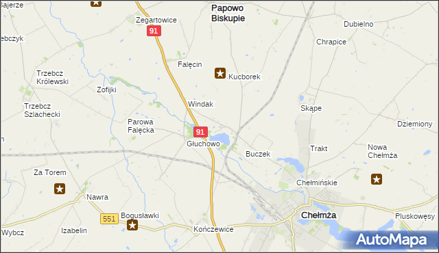 mapa Bielczyny, Bielczyny na mapie Targeo