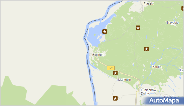 mapa Bielinek, Bielinek na mapie Targeo