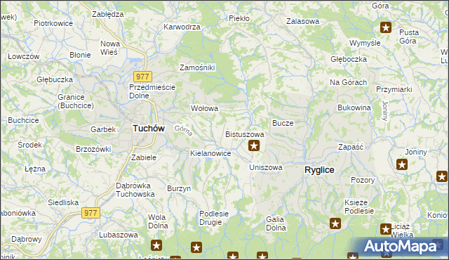 mapa Bistuszowa, Bistuszowa na mapie Targeo