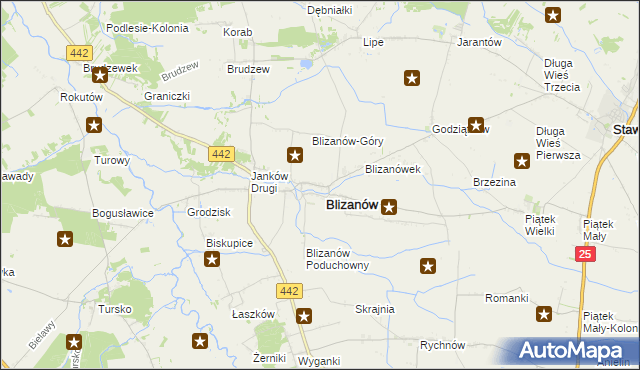 mapa Blizanów Drugi, Blizanów Drugi na mapie Targeo