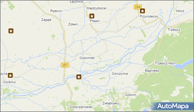 mapa Błotno gmina Zwierzyn, Błotno gmina Zwierzyn na mapie Targeo