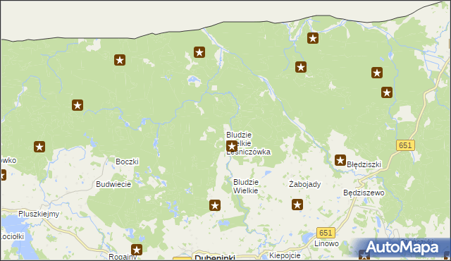 mapa Bludzie Wielkie Leśniczówka, Bludzie Wielkie Leśniczówka na mapie Targeo